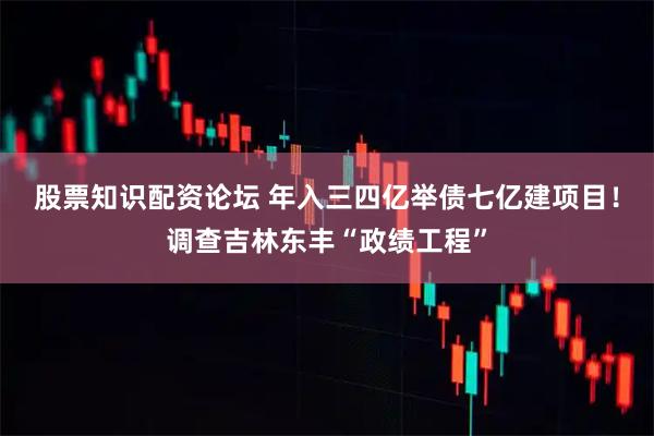 股票知识配资论坛 年入三四亿举债七亿建项目！调查吉林东丰“政绩工程”
